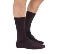 Damart - Lot De 2 Paires De Chaussettes Mélange Thermique Thermolactyl Et Soie Homme Marron Taille 45/47