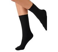 Damart - Lot De 2 Paires De Mi-bas Thermique Thermolactyl 90D Femme Noir Imprimé Taille 39/41