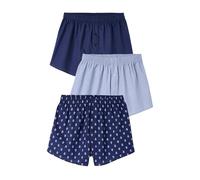 Damart - Lot De 3 Caleçons Ouverts Pur Coton Homme Bleu Imprimé Taille 3XL (118-125)