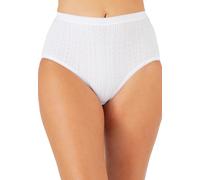 Damart - Lot De 3 Culottes Maxi Maille Pointelle Femme Blanc Taille M