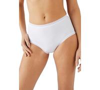 Damart - Lot De 3 Culottes Midi Coton Stretch + 1 Gratuite Femme Blanc Taille XL