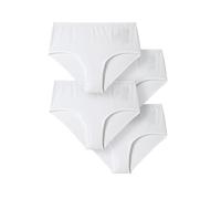 Damart - Lot de 4 Culottes midi Broderie Fantaisie Femme Blanc Taille XL