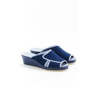 Damart - Mules Fantaisie Femme Bleu Rayé Taille 37