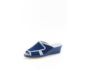 Damart - Mules Fantaisie Femme Bleu Rayé Taille 37
