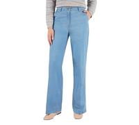 Damart - Pantalon mélange Fibres Lyocell Tencel(TM) Femme Bleu Imprimé Taille 48