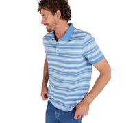 Damart - Polo À Rayures Manches Courtes Homme Bleu Rayé Taille S (86-93)