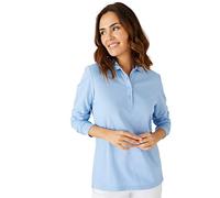 Damart - Polo Maille piquée Femme Bleu Taille 42/44