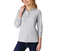 Damart - Polo Maille piquée Femme Gris Chiné Taille 42/44