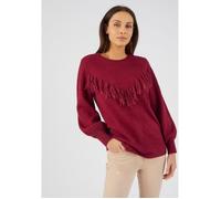 Damart - Pull à franges Thermolactyl - Rouge Foncé 42/44