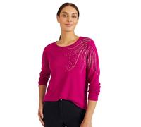 Damart - Pull À Rivets Fantaisie, Femme, Col Rond, Fuchsia, 38/40