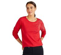 Damart - Pull À Rivets Fantaisie, Femme, Col Rond, Rouge, 34/36