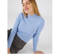 Damart - Pull-chaussette col montant 50% laine mérinos - Bleu ciel 42/44
