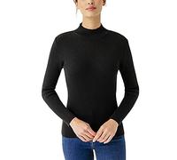 Damart - Pull-Chaussette col Montant 50% Laine mérinos Femme Noir Taille 34/36