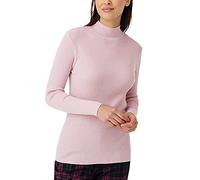 Damart - Pull-Chaussette col Montant 50% Laine mérinos Femme Rose Taille 38/40