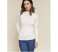 Damart - Pull-chaussette col montant 50% laine mérinos - Ivoire 38/40