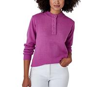 Damart - Pull Col Montant Boutonné Femme Violet Taille 50/52