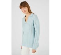 Damart - Pull col polo mélange alpaga - Turquoise 42/44