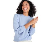 Damart - Pull Col Rond Maille Jersey Femme Bleu Taille 46/48