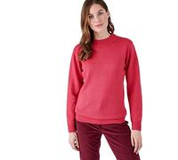 Damart - Pull Col Rond Maille Jersey, Femme, Rose Framboise, Manche Longue