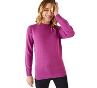 Damart - Pull col Rond Maille Jersey Femme Violet Taille 50