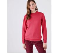 Damart - Pull col rond maille jersey - Framboise 46/48