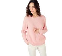 Damart - Pull Col Rond Mélange Alpaga, Femme, Rose, 42/44