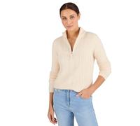 Damart - Pull col zippé mélange alpaga Femme Marron Taille 38/40