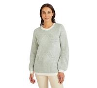 Damart - Pull Côtes Anglaises Thermolactyl, Col Rond, Vert, 42/44