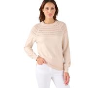 Damart - Pull Jeu de Maille Fantaisie Femme Marron Taille 42/44