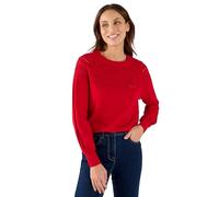 Damart - Pull Jeu de Maille Fantaisie Femme Rouge Taille 38/40