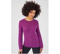 Damart - Pull maille ajourée mélange alpaga - Violet 38/40