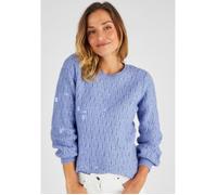 Damart - Pull maille fantaisie Thermolactyl - Bleu 54/56