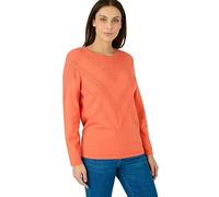 Damart - Pull Maille Fantaisie Thermolactyl, Col Rond, Corail, 42/44