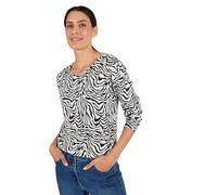 Damart - Pull Maille Fine Femme Noir Imprimé Taille 46/48