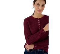 Damart - Pull Maille perlée mélange alpaga Femme Rouge Taille 54/56