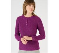 Damart - Pull maille perlée mélange alpaga - Violet 38/40