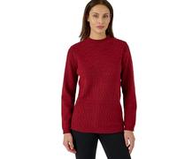 Damart - Pull Point Fantaisie Thermolactyl, Col Montant, Bordeaux, 50/52