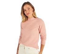 Damart - Pull Point Fantaisie Thermolactyl, Col Montant, Rose Chiné, 46/48