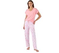 Damart - Pyjama Climatyl en Maille Jersey Femme Rose Imprimé Taille 42-44 (M)