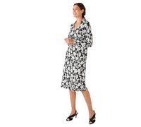 Damart - Robe-Housse Crépon Femme Noir Imprimé Taille 46/48