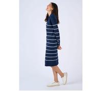 Damart - Robe-pull col polo rayée - Marine 50