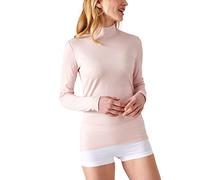 Damart - sous-Pull Col Montant Maille Côtelée Labellisée Thermolactyl Et Soie Thermolactyl, Col Montant, Rose Tendre, 54-56 (XXL)