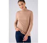 Damart - Sous-pull col montant maille côtelée Thermolactyl et soie - Taupe 34/36