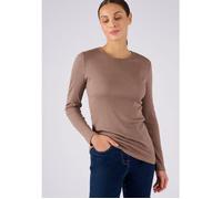 Damart - Sous-pull col rond en maille côtelée - Taupe 46/48