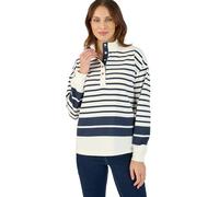 Damart - Sweat-Shirt Esprit marinière Femme Blanc Rayé Taille 46/48