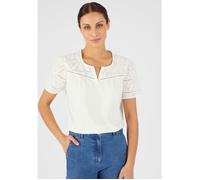 Damart - T-shirt broderie anglaise pur coton - Blanc Cassé 42/44