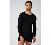 Damart - T-shirt col rond manches longues fine côte Thermolactyl Sensitive - Noir S