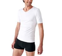 Damart - T-Shirt Col V Maille Classique Thermolactyl, Homme, Blanc, Taille M, Manches Courtes