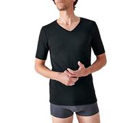 Maillots de corps hommes Damart CLASSIC SHORT SLEEVE V-NECK T SHIRT GRADE 3 Noir EU L