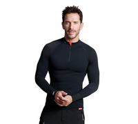 Damart - T-Shirt Col Zippé Energy Thermolactyl 4 Homme Noir Taille S/M